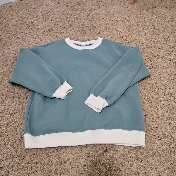 Ticticmimi Turquoise/Mint Womens Pullover Sweatshirt Size Medium - Picture 2 of 4